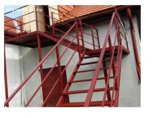Rigole,  rampe metalice
