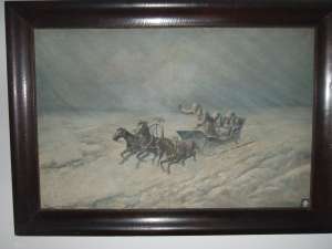 vand tablou de ivan urbanoff ,   troica ruseasca