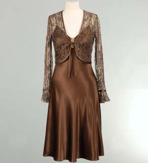 rochie satin aplicatie cristale si bolero, marimea M