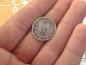 Vand moneda " Bun pentru 1 leu 1924"