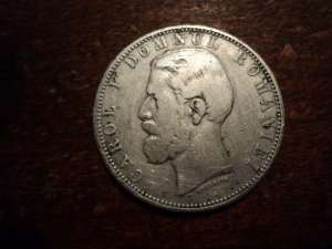 moneda argint 5lei carol 1din 1880