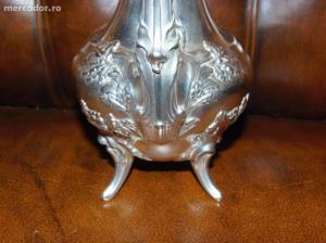 Cafetiera argint masiv sec XIX,    titlul 950,    marcaj  cap de minerva