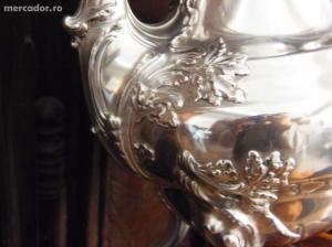 Cafetiera argint masiv sec XIX,    titlul 950,    marcaj  cap de minerva