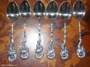 6 lingurite argint masiv sterling titlul 925,    China, 