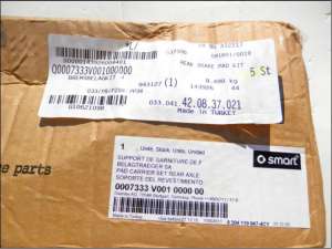 Smart ForTwo 450 cabrio coupe Crossblade ,   saboti frana spate set NOU orignal SMART model 1998-200