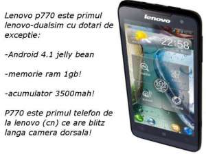Lenovo P770 dual sim la promotie.