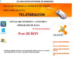 Instalez Windows 7 si 8,  XP