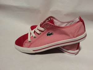 Adidasi Lacoste zebra rosu