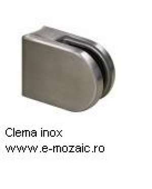 Cleme inox pentru balusdrade cu sticla inox
