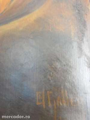 Tablou 2 personaje ,  ulei pe panza ,  semnat G. GALLER, 1968,  500 euros