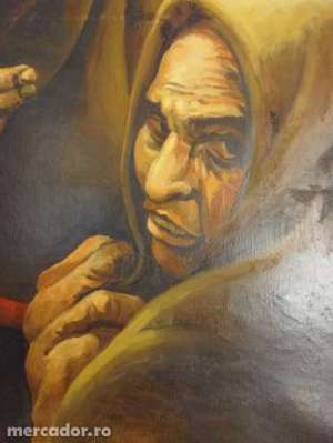 Tablou 2 personaje ,  ulei pe panza ,  semnat G. GALLER, 1968,  500 euros