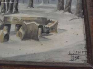 Tablou,  ulei pe panza semnat JAMET 1936,  170 euros