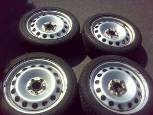 Jante Tabla Bmw 17 Inch Anvelope Iarna 205 50 17 Aproape Noi Rulate 500 De Km