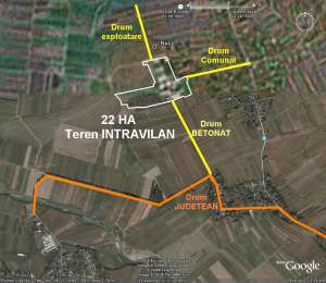 Vand 22 Ha INTRAVILAN zona Snagov - pretabil PARC FOTOVOLTAIC