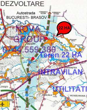 Vand 22 Ha INTRAVILAN zona Snagov - pretabil PARC FOTOVOLTAIC