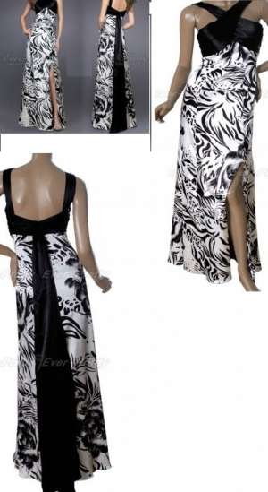 ROCHIE DE SEARA DIN SATIN IMPRIMAT