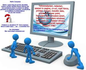 Tehnoredactare,  redactare,  referate,  lucrari diverse,  editare text,  asezare in pagina,  printar