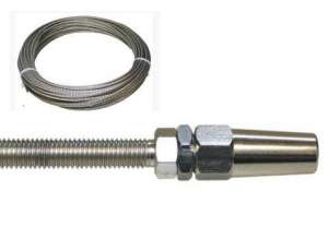 Inox pentru balustrade cu cablu,  sticla