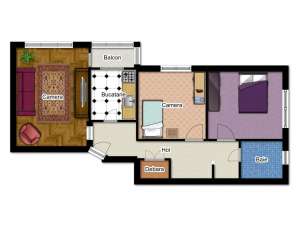 46.900 Eur,  Ale. Barajul Rovinari - Titan. Ap. cochet 3 cam