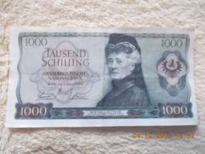 vand 9 bancnote 1000 Schilling din 1966