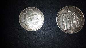 2 monede argint.....FRANTA(1986 RESPECTIV 1966)