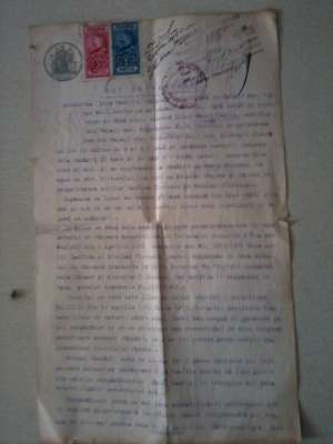 VAND ACT DE VANZARE CUMPARARE 1930 CU TIMBRE RARE