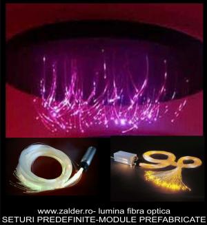 Tavan cer instelat cu fibra optica