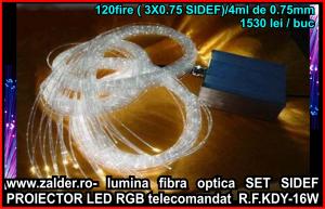 Tavan cer instelat cu fibra optica