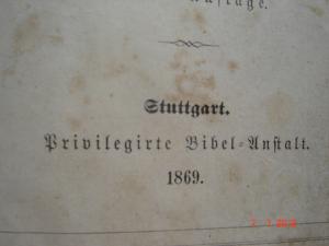 Biblie germana de colectie din anul 1869