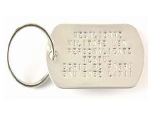 Placute de identificare armata S.U.A. - DOG TAG,   personalizate cu textul dorit de client