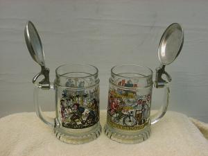 Set 2 halbe sticla cu capac zinc