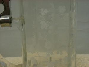 Halba sticla inflorata cu capac zinc