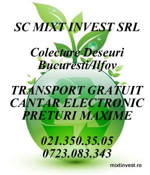 Mixt Invest Srl Bucuresti/Ilfov cumpar fier vechi, 