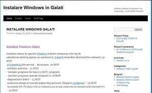 Instalare Windows in Galati