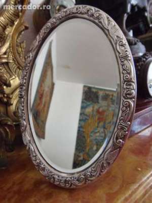 OGLINDA CADRU ARGINT MASIV ANGLIA MARCAJ LEU , 150 euros