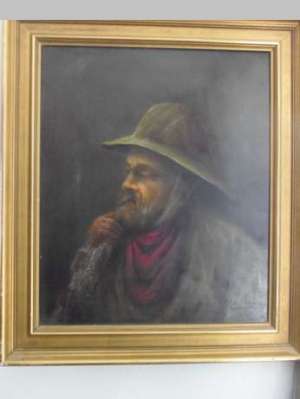 Tablou ,  ulei pe panza , pescar ,  semnat MAURIN,  180 euros
dimensiuni 66/57 cm