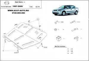 Scut motor metalic Opel Astra G