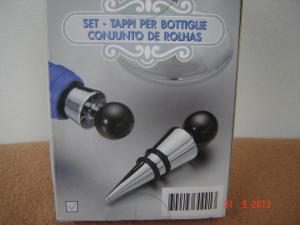 Set 2 dopuri metal cromat