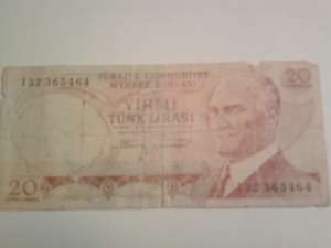 20 lire turcesti  1970