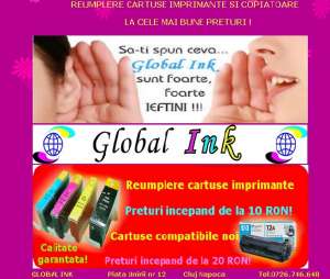 Reumplere cartuse imprimante si copiatoare. Sc Global Ink SRL