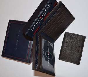 Portofel Tommy Hilfiger,  Barbatesc ,  Original,  100% piele,  Negru,  cadoul perfect