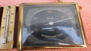 Ansamblu meteo metalic termometru,  higrometru,  barometru (functional)