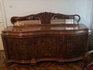 mobilier stil sufragerie lemn nuc cristal