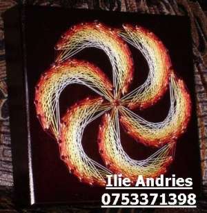 Arta decorativa eleganta stringart - Tablouri String art