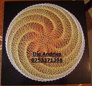Arta decorativa eleganta stringart - Tablouri String art