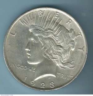 moneda americana one dollar liberty din argint o, 9000 gramaj de 26, 7 grame din anul 1923