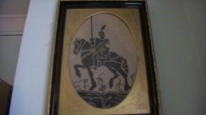 Vand set de 2 tablouri goblen: -Teuton- plus -Cavaler- � vechime peste doua secole. � Ieftin!