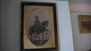 Vand set de 2 tablouri goblen: -Teuton- plus -Cavaler- � vechime peste doua secole. � Ieftin!