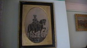 Vand set de 2 tablouri goblen: -Teuton- plus -Cavaler- � vechime peste doua secole. � Ieftin!