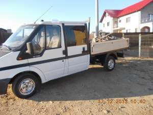 vand ford tranzit 2003 doka 6 locuri si platforma